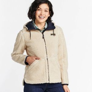 L.L BEAN Women's Mountain Pile Fleece Hoodie, SIZE XL NEW